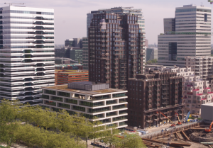 Amsterdam Zuidas seen from the top of the VU building