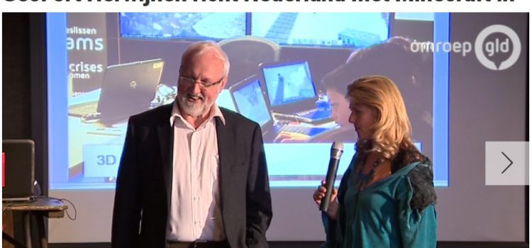 Minecraft-professor Henk Scholten bij Omroep Gelderland